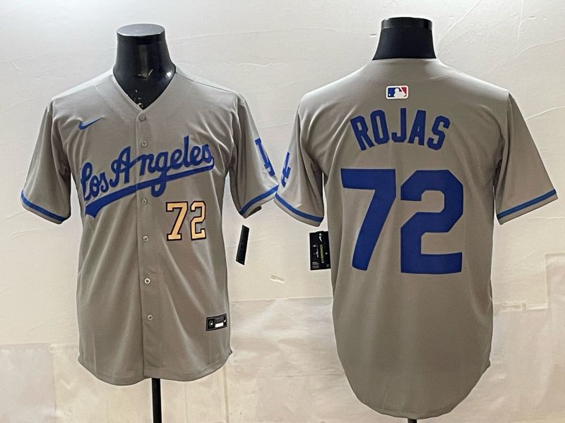 Men 2025 Los Angeles Dodgers #72 Rojas Grey Game Nike MLB Jersey style 002